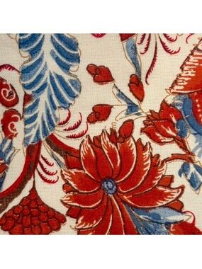 Pottery Barn VTG Jordan Palampore Cotton/Linen Blend (2) Euro Pillow Shams-26x26